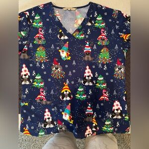 Women’s Christmas scrub top